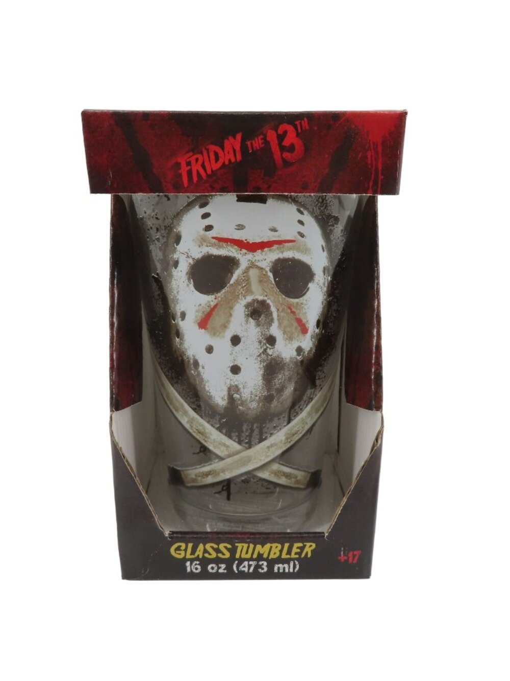Friday the 13th Jason Voorhees 16oz Drinking Glass Tumbler NEW Horror Halloween